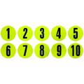 Набір плоских фішок з цифрами Meta Flat Number Marker Set of 10 салатовий, чорний 12,5 см DT-2002005004, прев. 0
