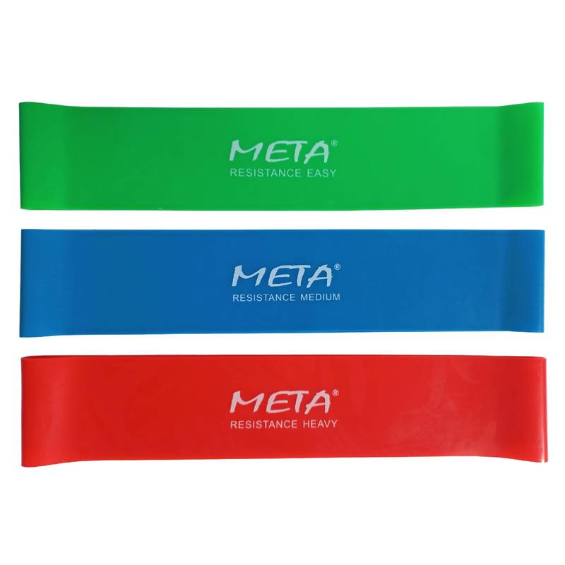 Набір резинок для фітнесу Meta Elastic bands Set of 3 pcs зелений, синій, червоний Уні 60х5 см DT-4003000500, рис. 0