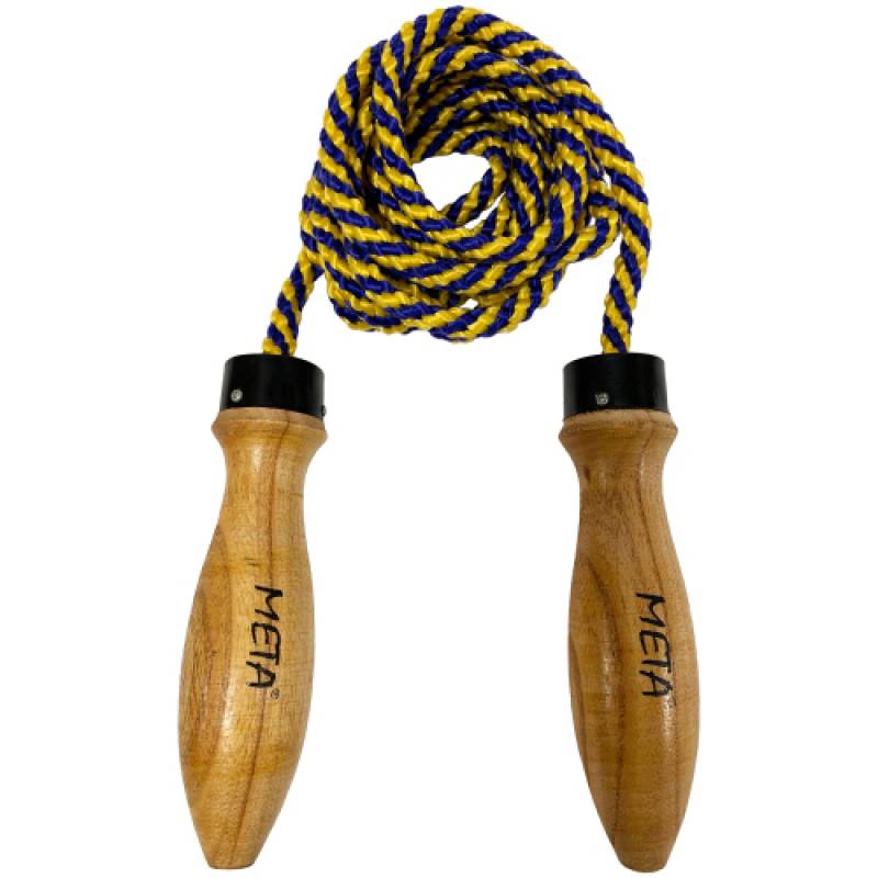 Скакалка з поліпропіленовою мотузкою Meta Skipping Jump Rope синій, жовтий, коричневий, чорний Уні O DT-2007100502, рис. 0