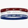 Пов'язка на голову Nike W HEADBANDS 3.0 3 PK METALLIC UNIVERSITY червоний, білий, синій Уні One Size DT-N.100.4527.662.OS, прев. 0