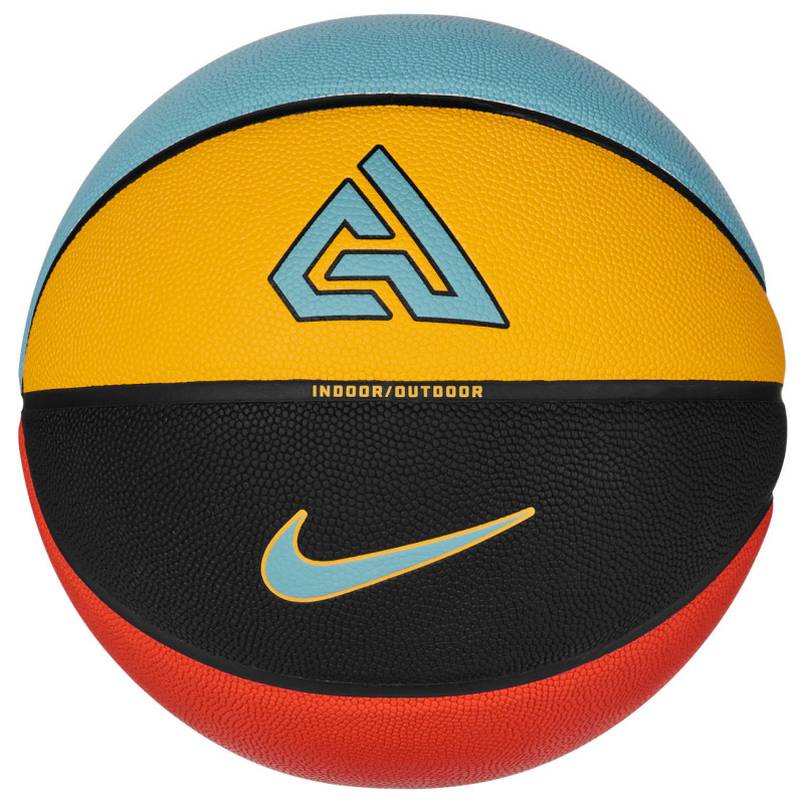 М'яч баскетбольний Nike ALL COURT 2.0 8P G ANTETOKOUNMPO DEFLATED чорний, жовтий, блакитний, червоний Уні 7 DT-N.100.4138.824.07, рис. 0
