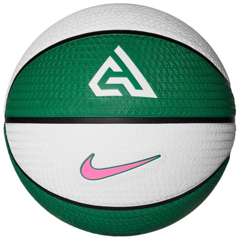 М'яч баскетбольний Nike PLAYGROUND 8P 2.0 G ANTETOKOUNMPO DEFLATED білий, зелений, рожевий Уні 7 DT-N.100.4139.331.07, рис. 0