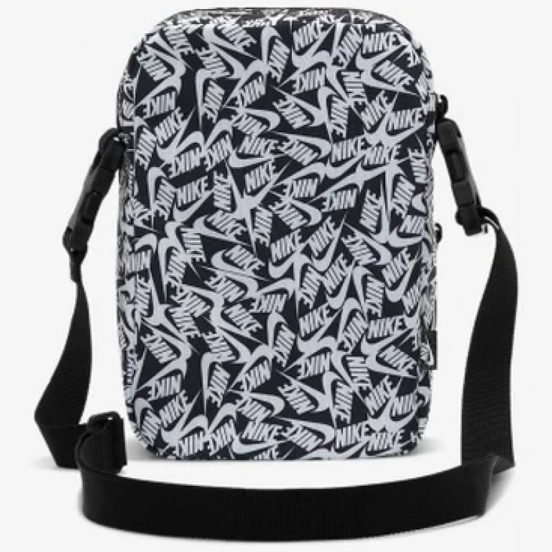 Сумка через плече Nike NK HERITAGE CRSSBDY - ACCS PRN чорний, білий Уні 27 х 6 х 15 см DT-FD5595-010, рис. 1