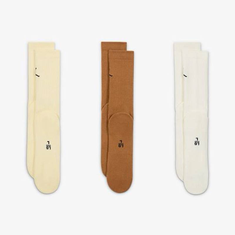 Шкарпетки Nike U J ED CUSH POLY CREW 3PR 144 бежевий, коричневий, білий Уні 42-46 DT-DX9632-919, рис. 1