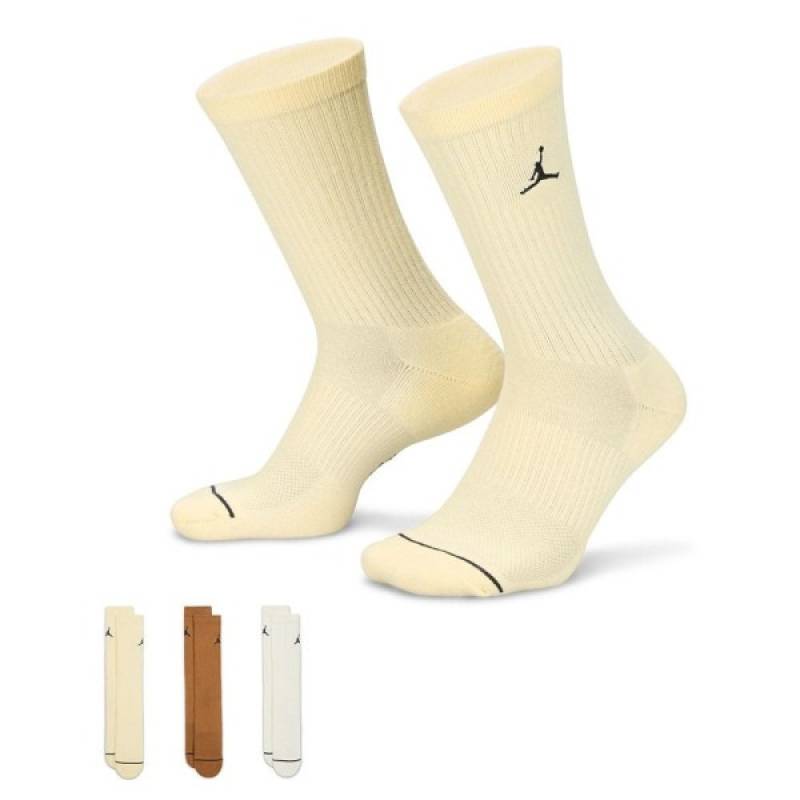 Шкарпетки Nike U J ED CUSH POLY CREW 3PR 144 бежевий, коричневий, білий Уні 42-46 DT-DX9632-919, рис. 0