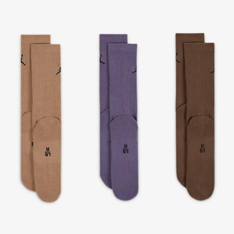 Шкарпетки Nike U J ED CUSH POLY CREW 3PR 144 коричневий, фіолетовий Уні 38-42 DT-DX9632-905, рис. 2