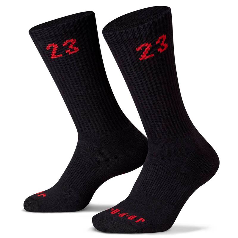 Шкарпетки Nike U JORDAN ESSENTIAL CREW 3PR чорний, червоний Уні 38-42 DT-DA5718-011, рис. 1