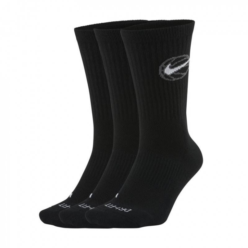 Шкарпетки Nike U NK CREW EVERYDAY BBALL 3PR чорний Уні 38-42 DT-DA2123-010, рис. 2