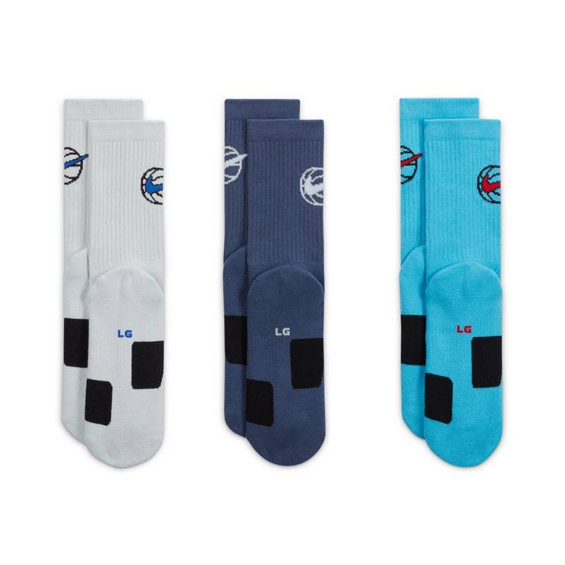 Шкарпетки Nike U NK ED CREW BBALL 3PR 144 світло-блакитний, синій, бірюзовий Уні 42-46 DT-DA2123-900, рис. 2