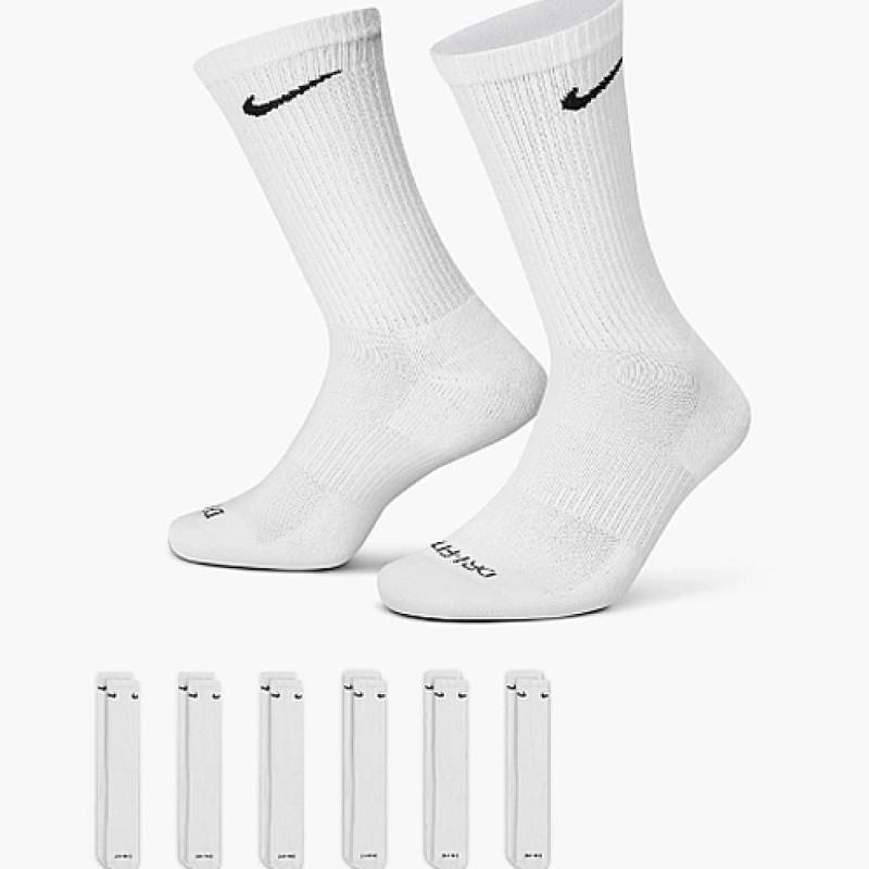 Шкарпетки Nike U NK ED PLS CSH CRW 6PR - 132 білий Чол 46-50 DT-SX6897-100, рис. 0