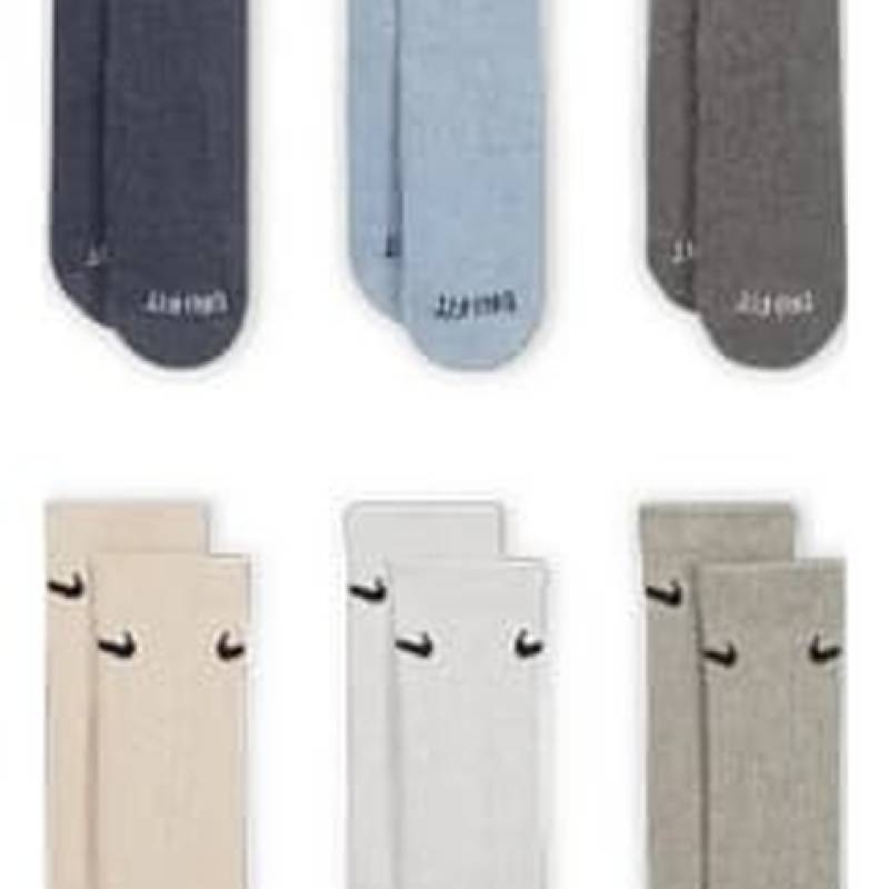 Шкарпетки Nike U NK ED PLS CSH CRW 6PR - 132 сірий, бежевий, блакитний Чол 38-42 DT-SX6897-901, рис. 1