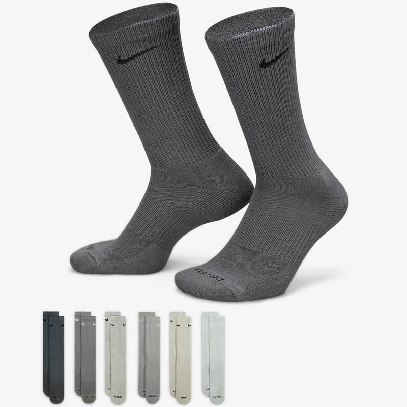 Шкарпетки Nike U NK ED PLS CSH CRW 6PR - 132 сірий, мультиколор Уні 34-38 DT-SX6897-991, рис. 0