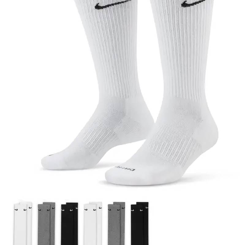 Шкарпетки Nike U NK ED PLS CSH CRW 6PR - 132 чорний, сірий, білий Чол 34-38 DT-SX6897-965, рис. 0