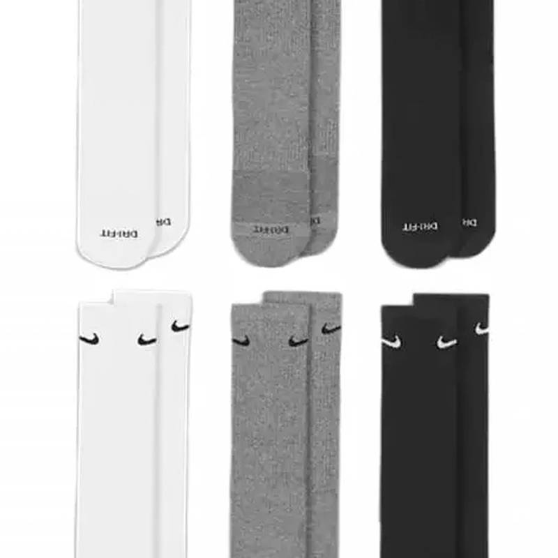Шкарпетки Nike U NK ED PLS CSH CRW 6PR - 132 чорний, сірий, білий Чол 34-38 DT-SX6897-965, рис. 1