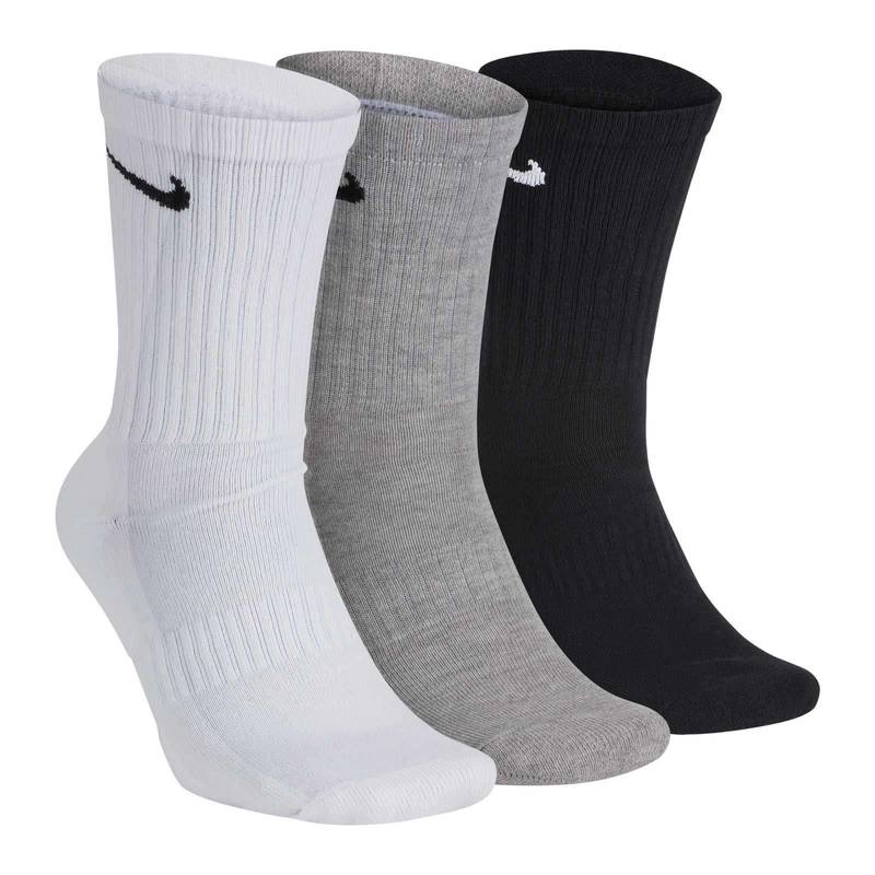 Шкарпетки Nike U NK EVERYDAY CUSH CREW 3PR чорний, білий, сірий Уні 42-46 DT-SX7664-901, рис. 0