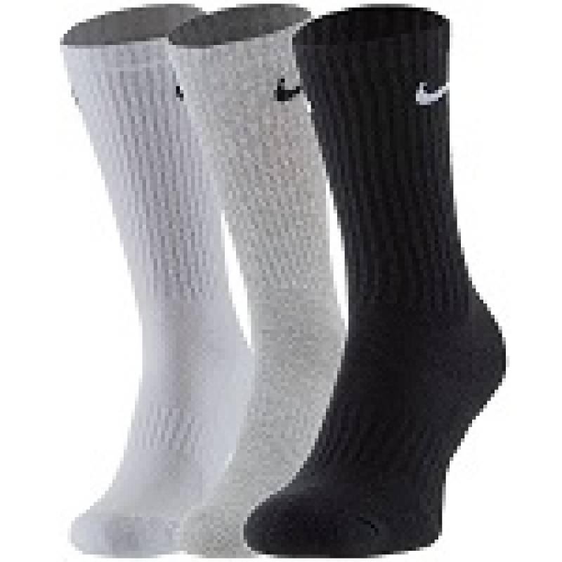 Шкарпетки Nike U NK EVERYDAY CUSH CREW 3PR чорний, білий, сірий Уні 42-46 DT-SX7664-901, рис. 1