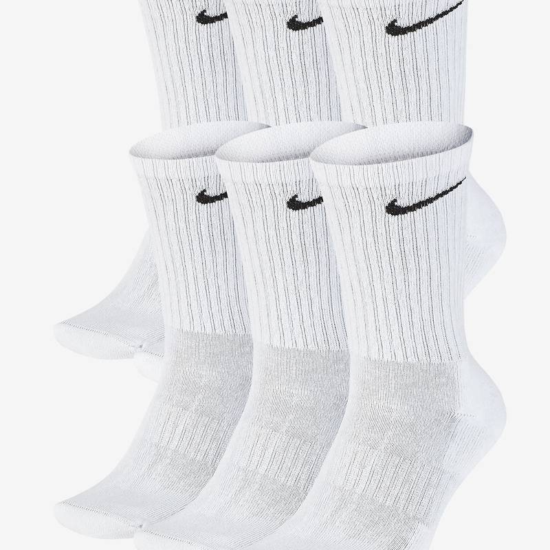 Шкарпетки Nike U NK EVERYDAY CUSH CREW 6PR-BD білий Уні 38-42 DT-SX7666-100, рис. 1