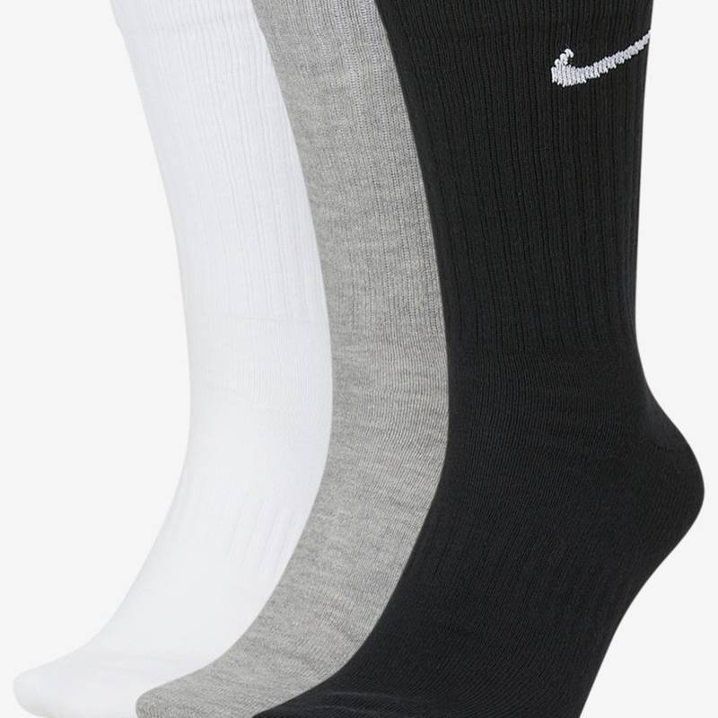 Шкарпетки Nike U NK EVERYDAY LTWT CREW 3PR чорний, білий, сірий Уні 46-50 DT-SX7676-901, рис. 0