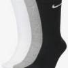 Шкарпетки Nike U NK EVERYDAY LTWT CREW 3PR чорний, білий, сірий Уні 46-50 DT-SX7676-901, прев. 0