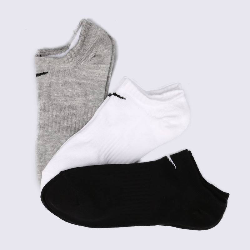 Шкарпетки Nike U NK EVERYDAY LTWT NS 3PR чорний, білий, сірий Уні 34-38 DT-SX7678-901, рис. 1
