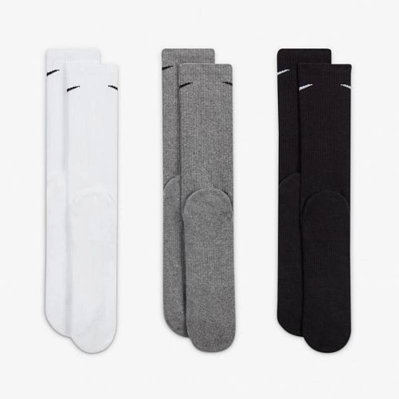 Шкарпетки Nike U NK EVERYDAY PLUS CUSH CREW білий, чорний, сірий Чол 38-42 DT-SX6888-964, рис. 1