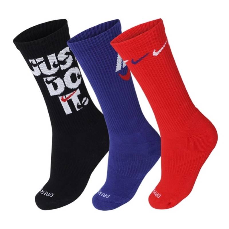 Шкарпетки Nike U NK EVERYDAY PLUS CUSH CREW чорний, синій, червоний Уні 34-38 DT-DH3822-905, рис. 0