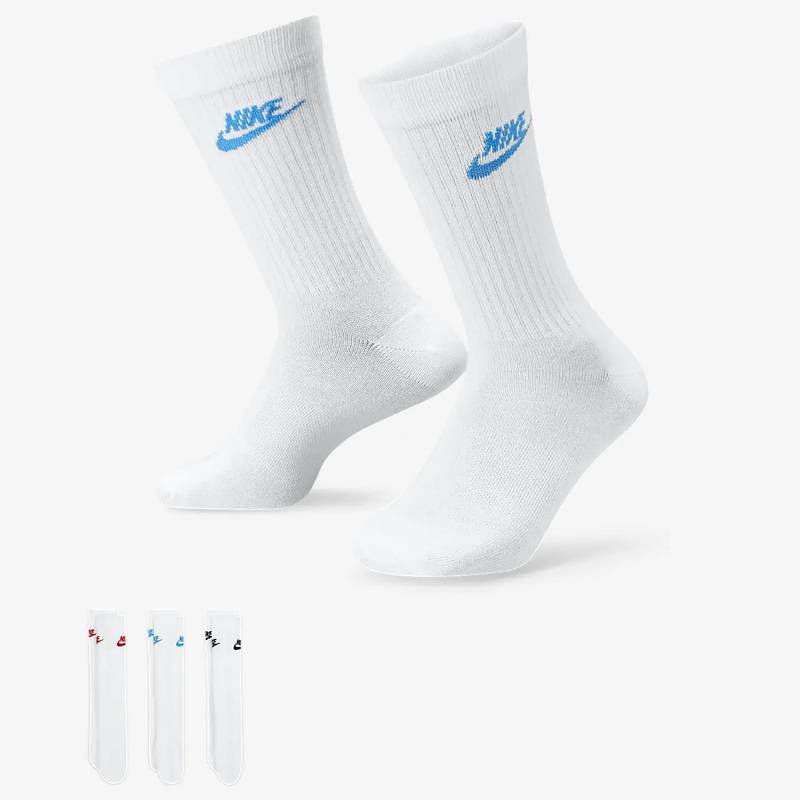 Шкарпетки Nike U NK NSW EVERYDAY ESSENTIAL CR 3PR білий, мультиколор Уні 34-38 DT-DX5025-911, рис. 0
