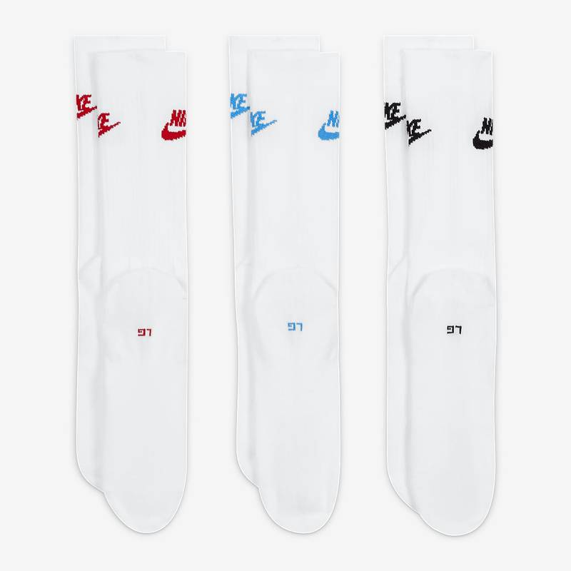 Шкарпетки Nike U NK NSW EVERYDAY ESSENTIAL CR 3PR білий, мультиколор Уні 34-38 DT-DX5025-911, рис. 2