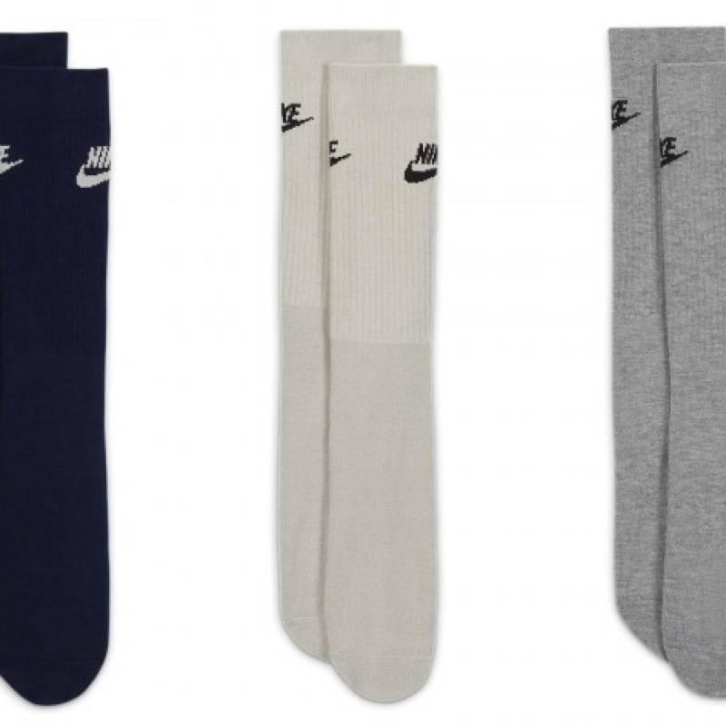 Шкарпетки Nike U NK NSW EVERYDAY ESSENTIAL CR синій, білий, сірий Уні 34-38 DT-DX5025-903, рис. 1
