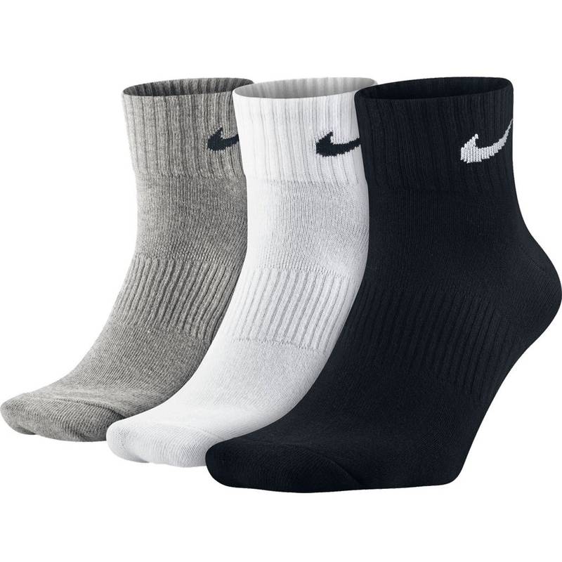 Шкарпетки Nike U NK PERF LTWT QT 3PR чорний, білий, сірий Уні L (42-46) DT-SX4706-901, рис. 0