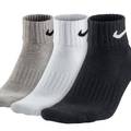 Шкарпетки Nike U NK V CUSH ANKLE- 3P VALUE чорний, білий, сірий Уні 34-38 DT-SX4926-901, прев. 0