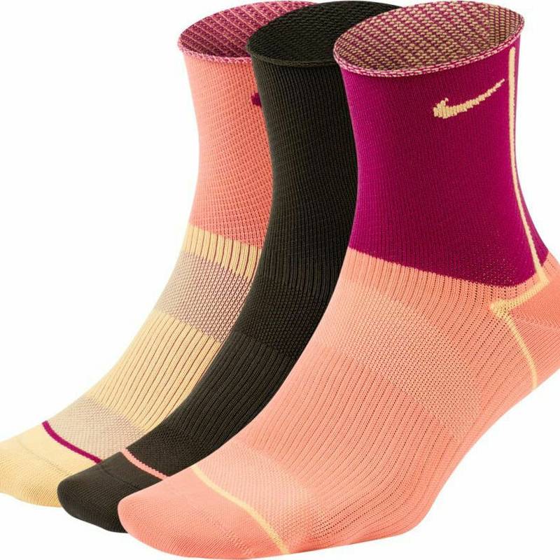 Шкарпетки Nike W NK EVRY PLUS LTWT ANKLE -3PR чорний, рожевий, жовтий Жін 34-38 DT-CK6021-903 (3пари), рис. 0