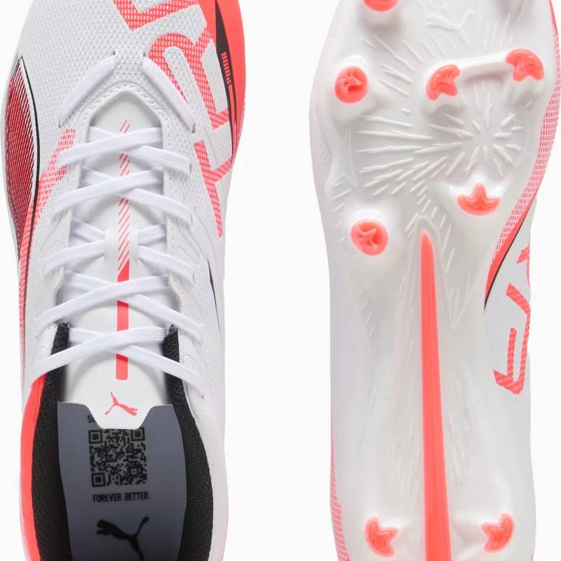 Бутси Puma ULTRA 5 PLAY FG/AG білий, помаранчевий Уні DT-108169-01, рис. 4