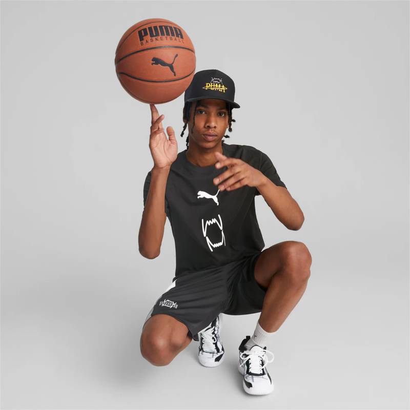 Кепка Puma Basketball Trucker Cap чорний, жовтий Уні OSFA DT-024489-01, рис. 1