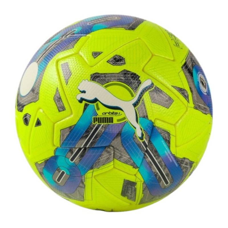 М'яч футбольний Puma Orbita 1 TB FQP жовтий, синій, сірий Уні 5 DT-083774-02, рис. 0
