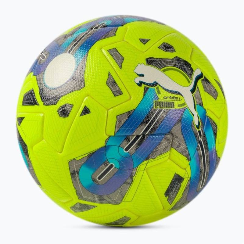 М'яч футбольний Puma Orbita 1 TB FQP жовтий, синій, сірий Уні 5 DT-083774-02, рис. 1