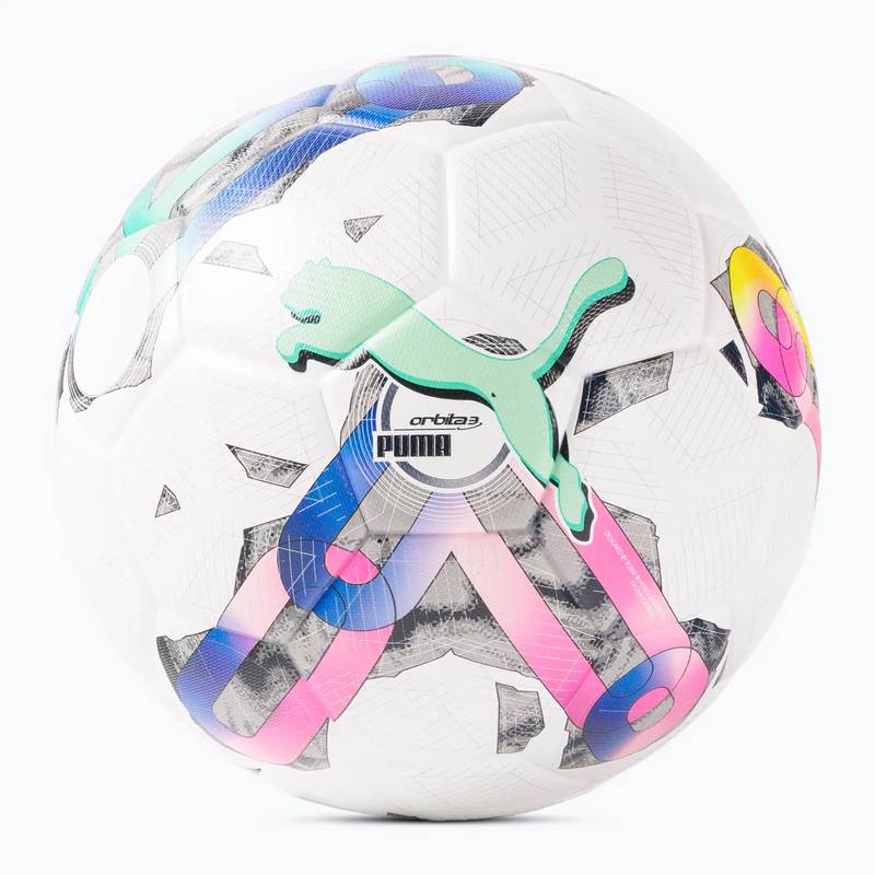 М'яч футбольний Puma Orbita 3 TB (FIFA Quality) білий, жовтий, рожевий, зелений Уні 4 DT-083777-01, рис. 0