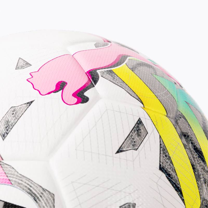 М'яч футбольний Puma Orbita 3 TB (FIFA Quality) білий, жовтий, рожевий, зелений Уні 4 DT-083777-01, рис. 2