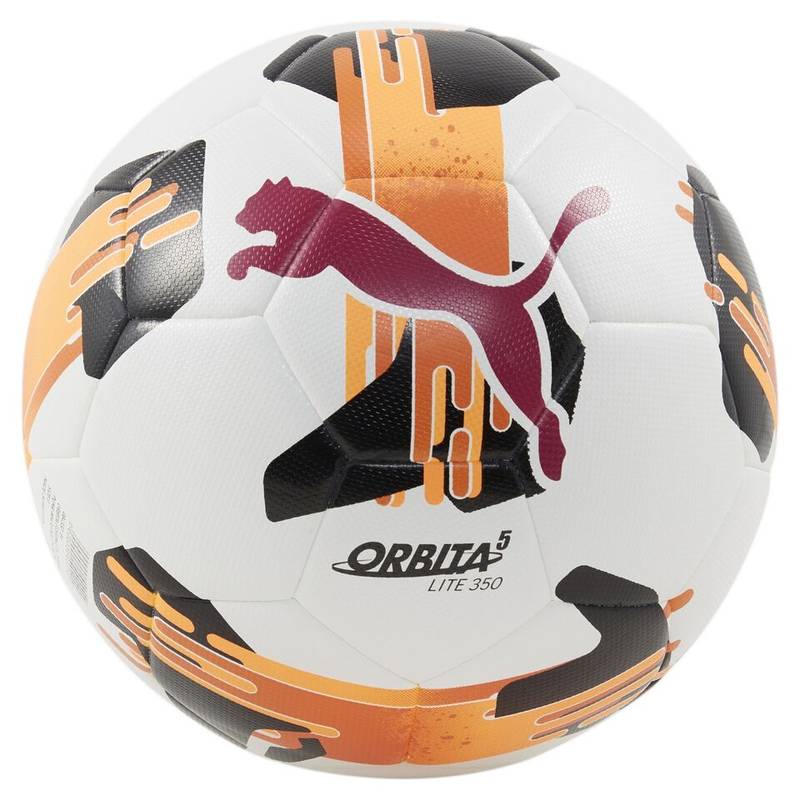 М'яч футбольний Puma Orbita 5 FUSION Lite 350 білий, помаранчевий Уні 5 DT-084332-01, рис. 0