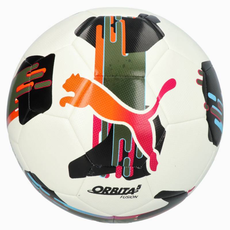 М'яч футбольний Puma Orbita 5 FUSION білий, чорний, болотний Уні 5 DT-084331-01, рис. 0