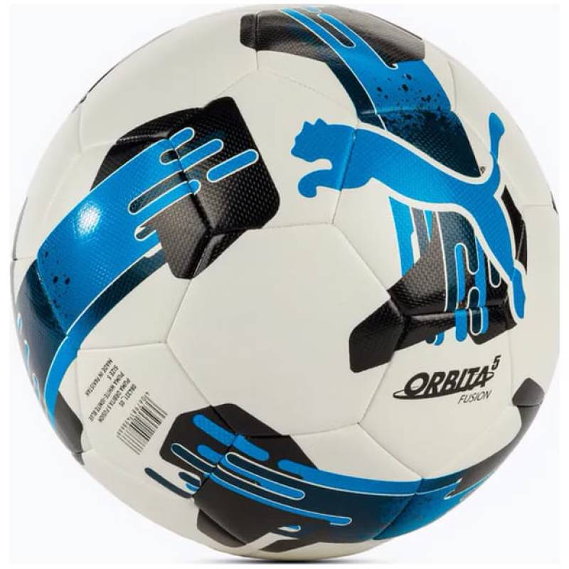 М'яч футбольний Puma Orbita 5 FUSION білий, чорний, синій Уні 4 DT-084331-05, рис. 1