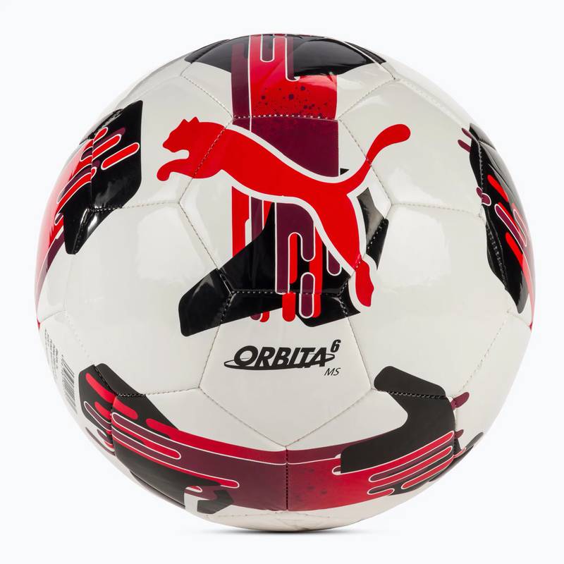 М'яч футбольний Puma Orbita 6 MS білий, чорний, бордовий Уні 5 DT-084335-04, рис. 0