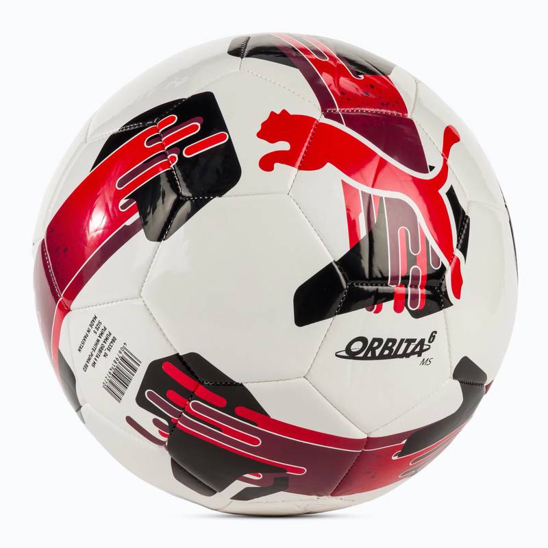 М'яч футбольний Puma Orbita 6 MS білий, чорний, бордовий Уні 5 DT-084335-04, рис. 1