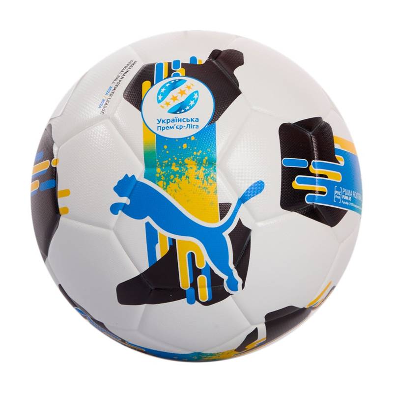 М'яч футбольний Puma Orbita UPL (FIFA Quality) білий, чорний, жовтий, блакитний Уні 5 DT-084595-01, рис. 0