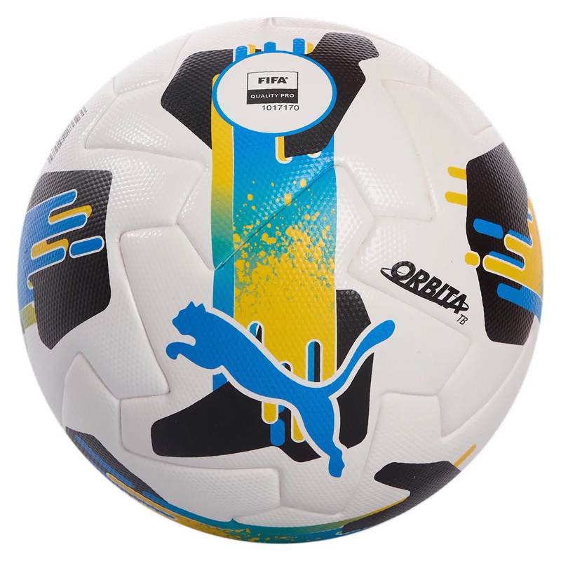 М'яч футбольний Puma PUMA Orbita UPL (FIFA Quality Pro) білий, чорний, блакитний Уні 5 DT-084592-01, рис. 1