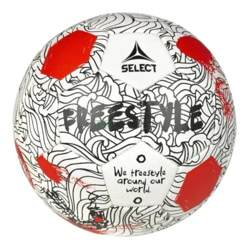 М'яч футбольний Select FREESTYLE  v24 білий, чорний, червоний Уні 4,5 DT-099580-003, рис. 0