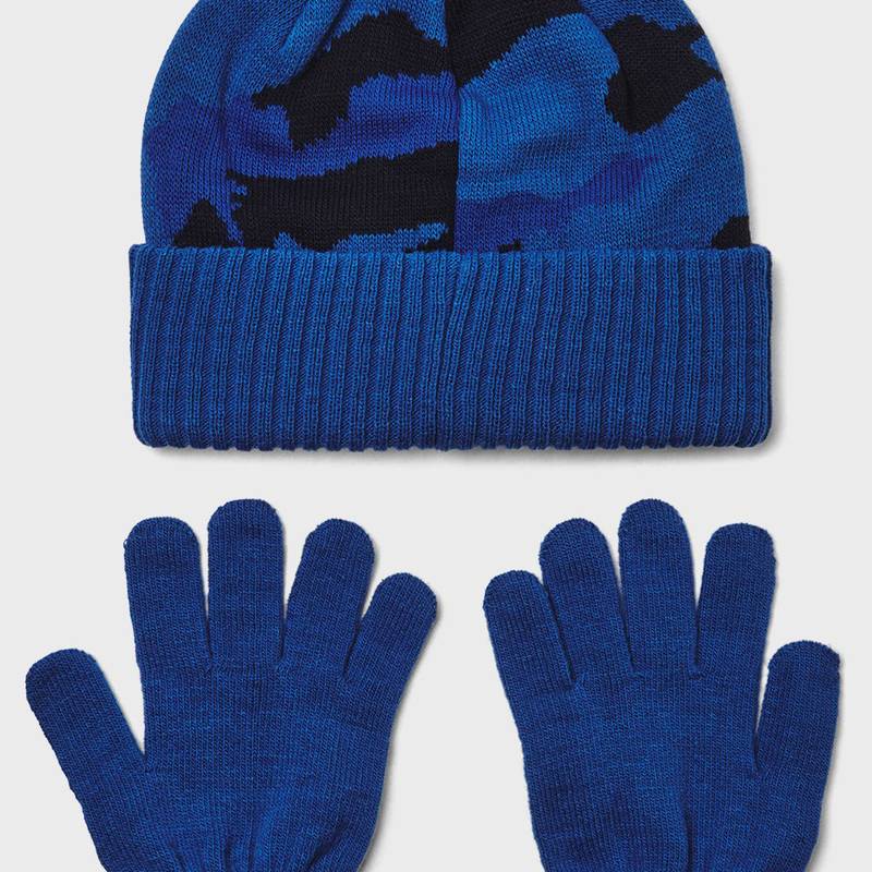 Набір шапка і рукавички UA B Beanie/Glove Combo синій, червоний Діт OFSM DT-1386641-432, рис. 1