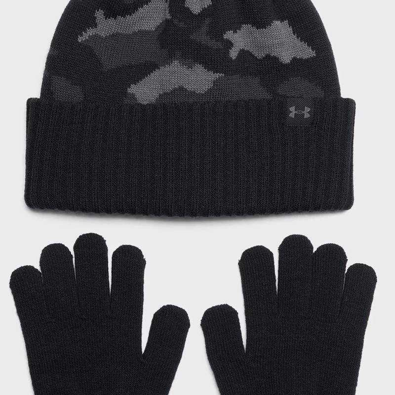 Набір шапка і рукавички UA B Beanie/Glove Combo чорний, сірий Діт OFSM DT-1386641-001, рис. 0