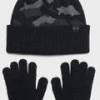 Набір шапка і рукавички UA B Beanie/Glove Combo чорний, сірий Діт OFSM DT-1386641-001, прев. 0
