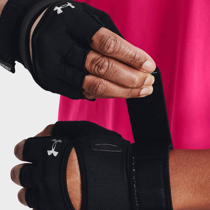 Рукавички для тренінгу UA W's Weightlifting Gloves чорний Жін LG DT-1369831-001, рис. 2